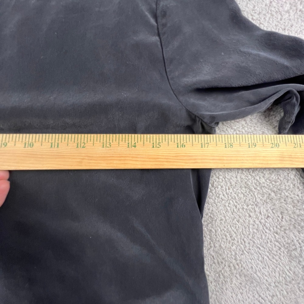 Everlane 100%‎ Silk Dress Womens XS Black Sandwashed Keyhole Back Minimalist - Picture 8 of 11